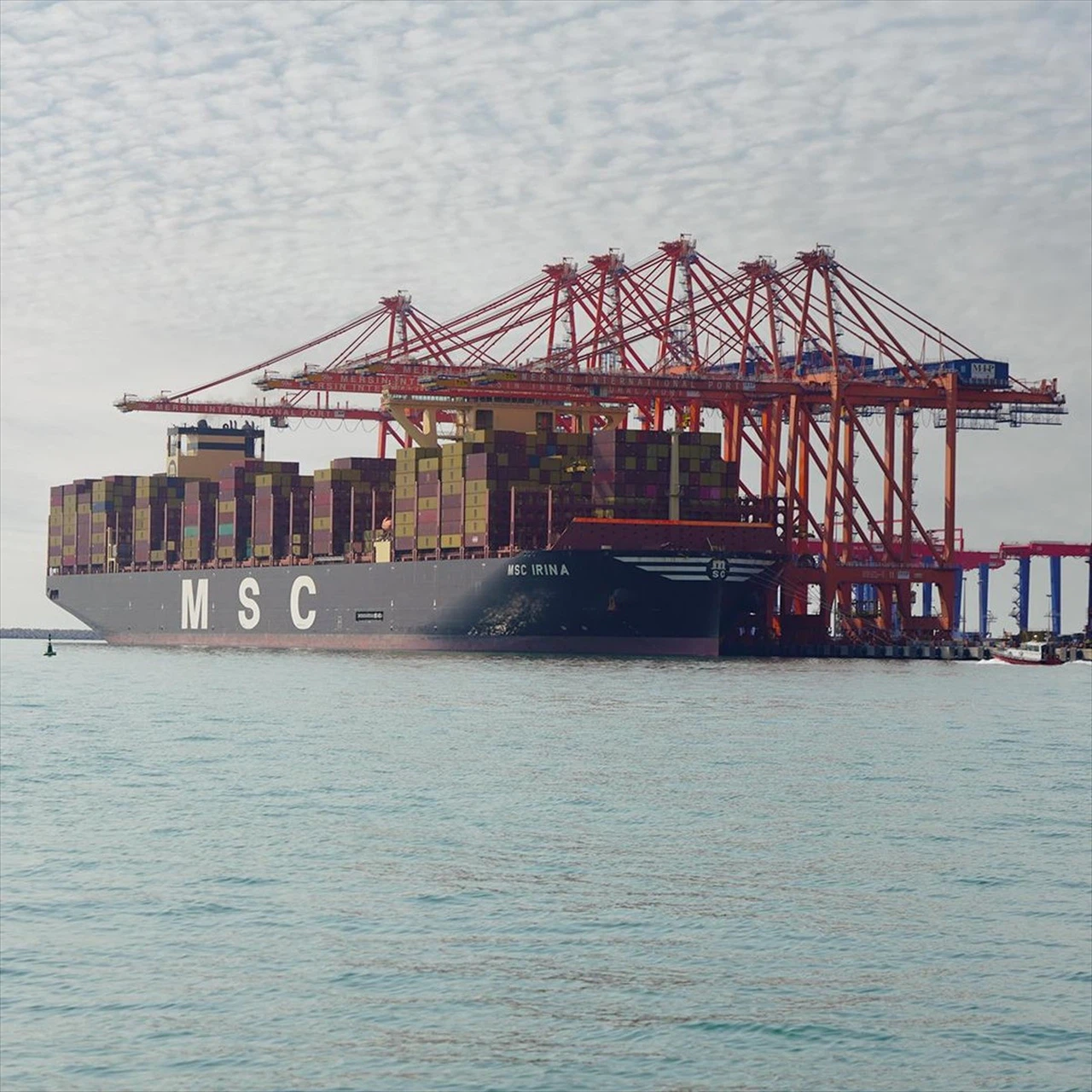 Mersin Limanı'nda Tarihi An: MSC IRINA Gemisi Yeni Terminalde