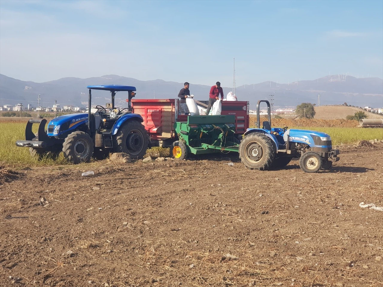 İslahiye Ovası'nda Buğday Ekimi Başladı