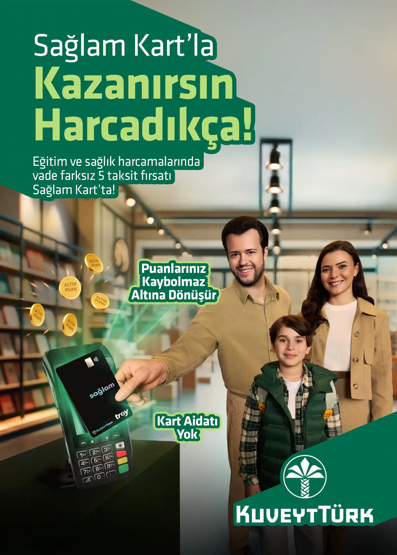 Kuveyt Türk Sağlam Kart’tan 250 kilogram altınlık kazanç