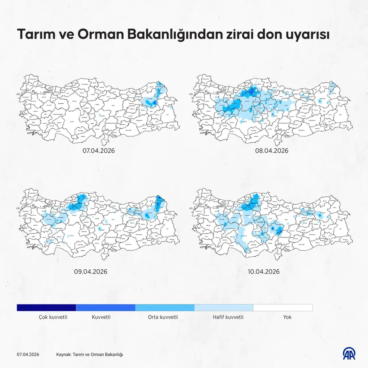 Tarım ve Orman Bakanlığından zirai don uyarısı: Üreticilere 11 Nisan'a kadar tedbir çağrısı!