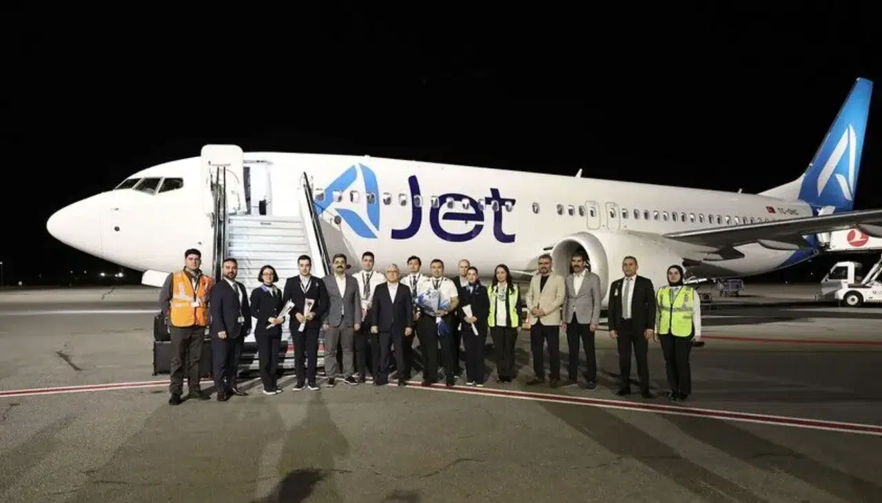 Ajet'in Sivas-Köln uçuş seferleri resmen başladı