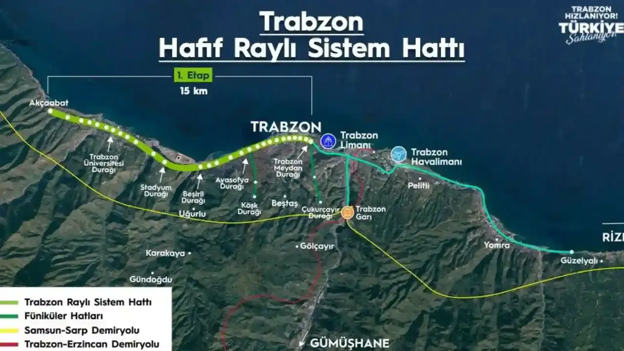 Trabzon'da raylı ulaşım dönemi başlıyor: İlk kazma 1 Eylül'de vurulacak