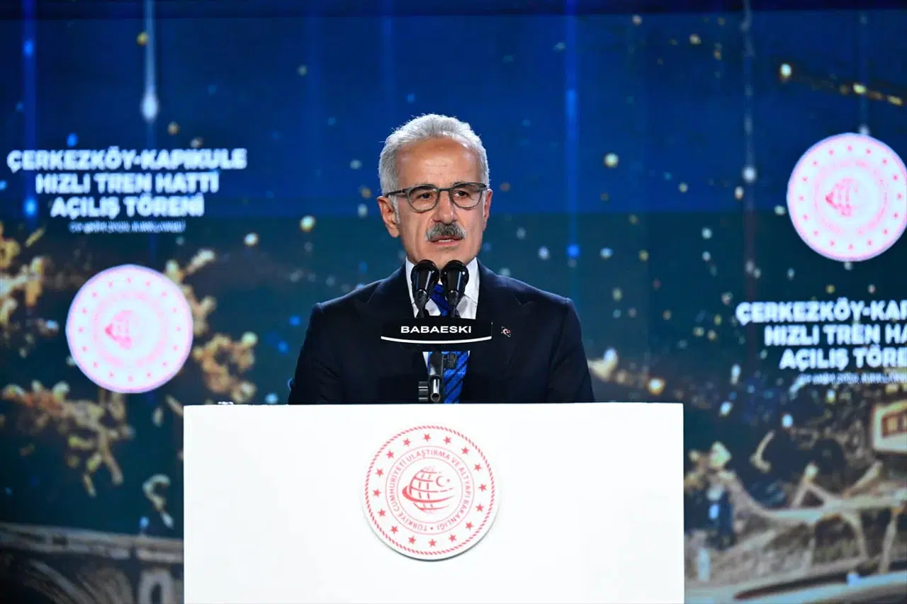 Bakan Uraloğlu, Çerkezköy-Kapıkule Hızlı Tren Hattı'nı açtı