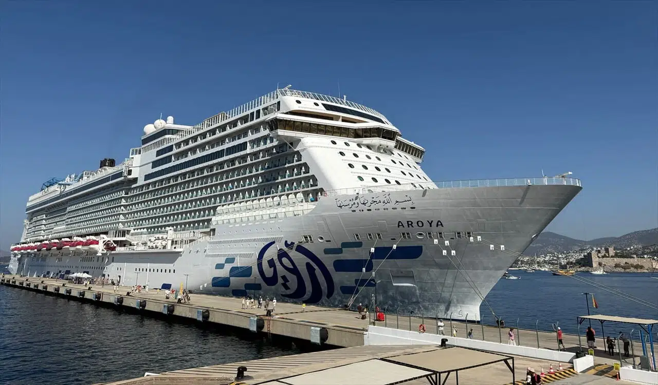 Bodrum'a gemiyle 2 bin 671 turist geldi