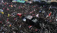 Hayatını kaybeden Hamaney için Irak’ta cenaze töreni!