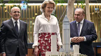 Belçika Kraliçesi Mathilde ve beraberindeki heyet, TCMB İstanbul Finans Merkezi Yerleşkesi'ni ziyaret etti!