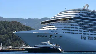 Marmaris'e MSC Divina kruvaziyeriyle 4 bin 220 turist geldi