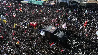 Hayatını kaybeden Hamaney için Irak’ta cenaze töreni!