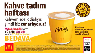 Ekim ayına özel tüm McDonald’s’larda ücretsiz kahve dönemi!