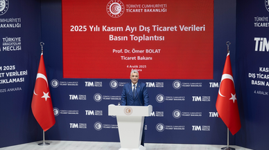 Ticaret Bakanı Ömer Bolat, kasım ayı dış ticaret verilerini açıkladı