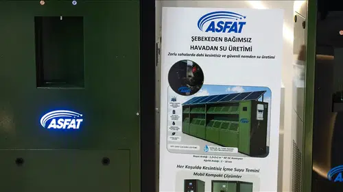 ASFAT'ın havadan su üretim sistemi günlük 25 tona kadar içme suyu üretiyor!