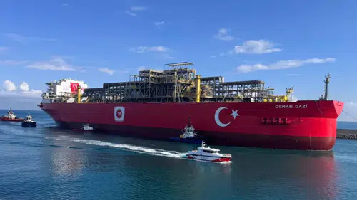Osman Gazi Yüzer Üretim Platformu Karadeniz'de önemli bir aşamayı geride bıraktı