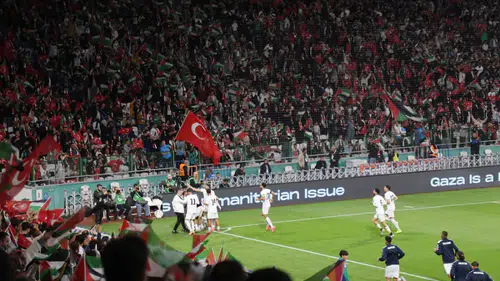 Konyaspor ve Filistin Milli Takımı dayanışma için sahadaydı!