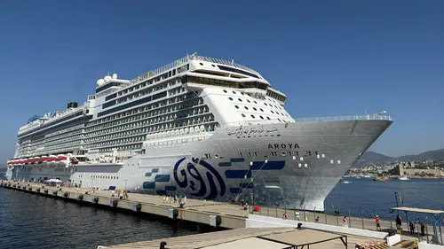 Bodrum'a gemiyle 2 bin 671 turist geldi