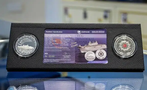 Darphane, TCG Anadolu için gümüş hatıra parası bastı