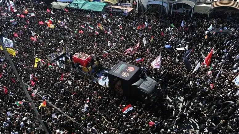 Hayatını kaybeden Hamaney için Irak’ta cenaze töreni!