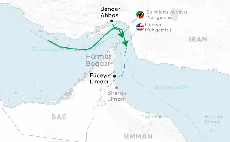 Hürmüz'de kilit açıldı: Dev gemiler ateşkes sonrası ilk kez görüntülendi!
