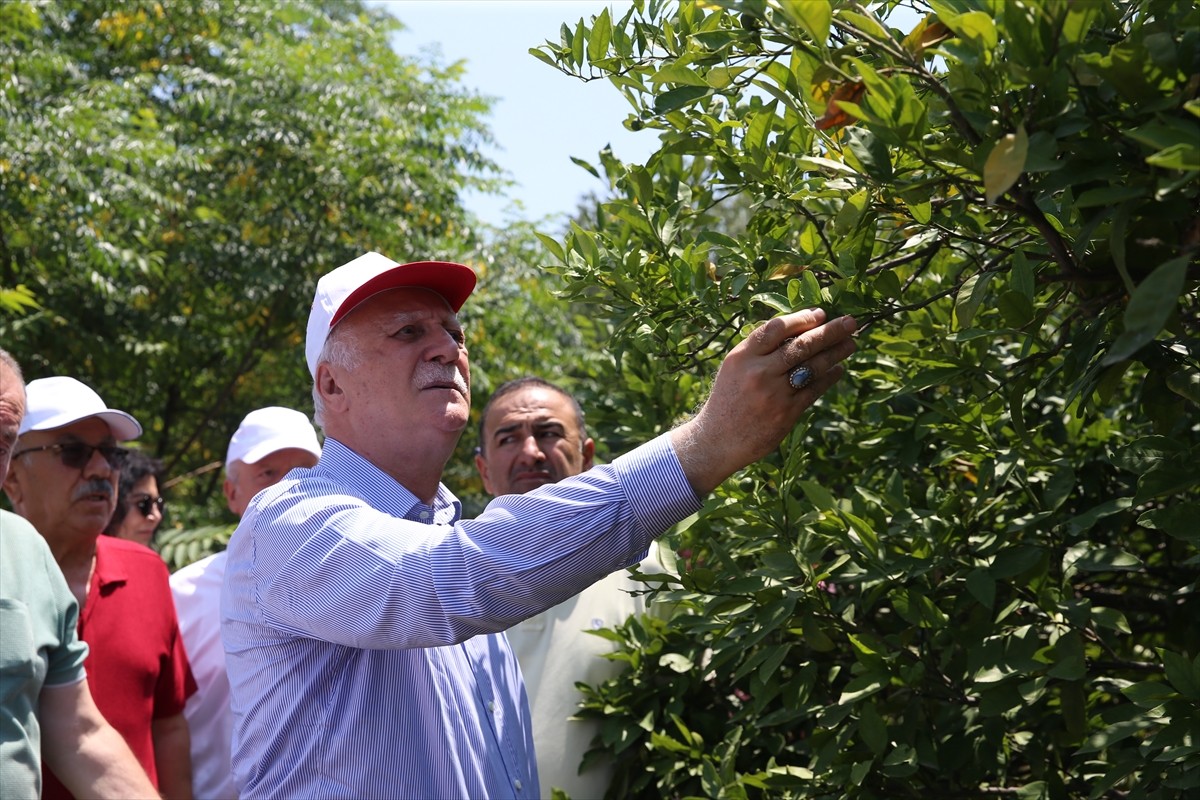 Türkiye Ziraat Odaları Birliği (TZOB) Genel Başkanı Şemsi Bayraktar, Hatay'ın Erzin ilçesinde...