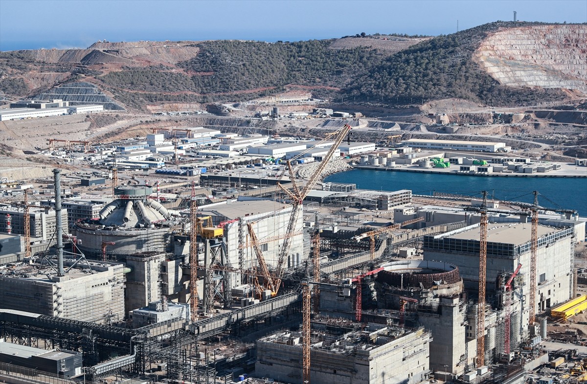 Mersin'in Gülnar ilçesinde inşası devam eden Akkuyu Nükleer Güç Santrali'ndeki (NGS) çalışmalar...