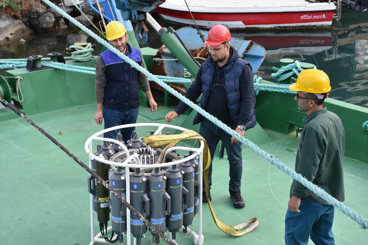 Su Ürünleri Merkez Araştırma Enstitüsü (SUMAE) ekipleri, Karadeniz'deki balık stoklarının...