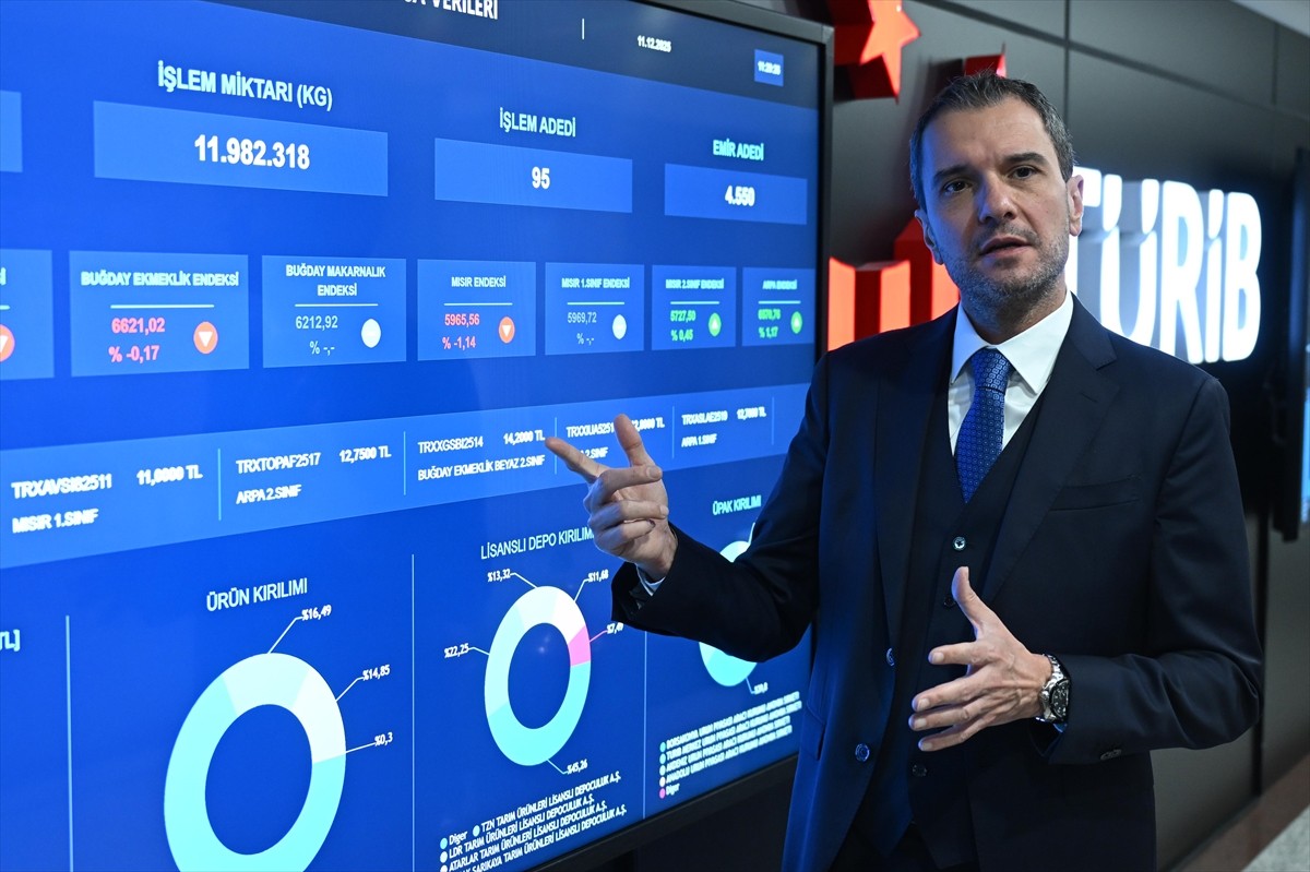 Türkiye Ürün İhtisas Borsası (TÜRİB) Genel Müdürü Ali Kırali, AA muhabirine, TÜRİB'in yıl içindeki...