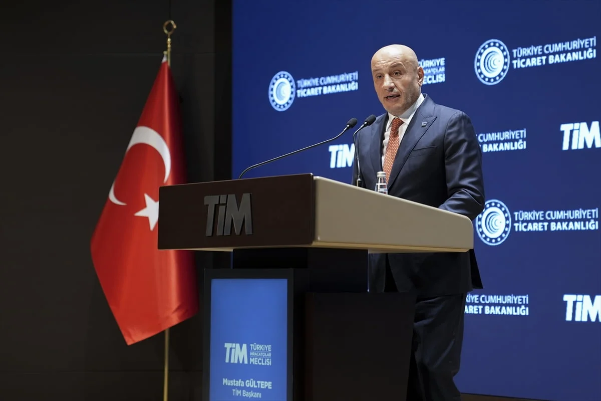 Türkiye İhracatçılar Meclisi (TİM) Başkanı Mustafa Gültepe, TİM binasında düzenlenen '2026 Yılı...